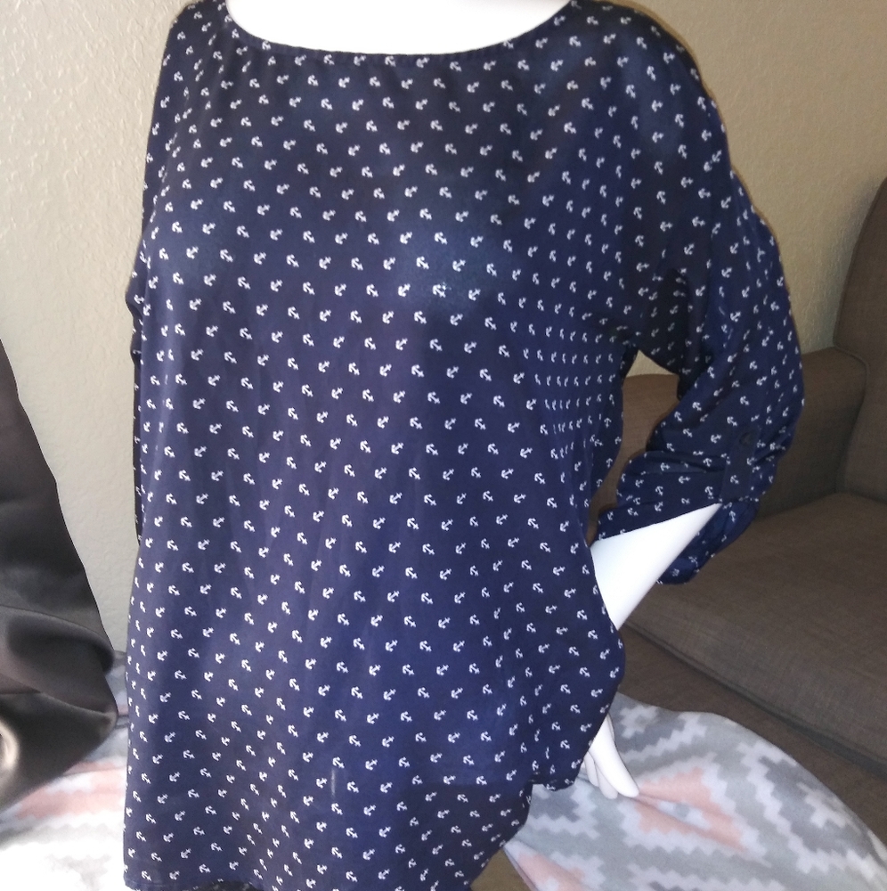 Sailor Anchor print blouse